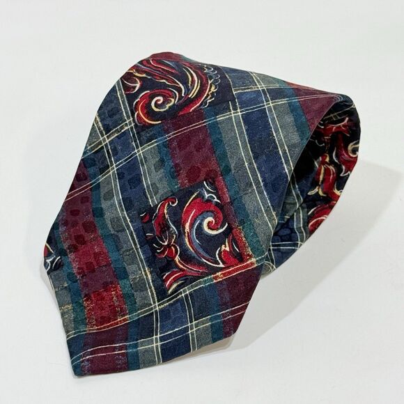 Alta Moda Montebello 100% Silk Men's Necktie Made in Italy Multicolor - Picture 9 of 15